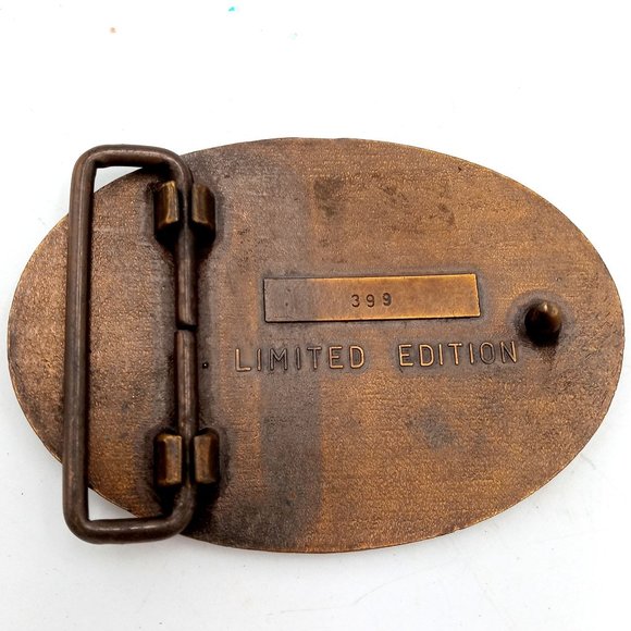 International Pancake Day Belt Buckle Liberal Kansas Olney England 1984 Vintage - Picture 4 of 10